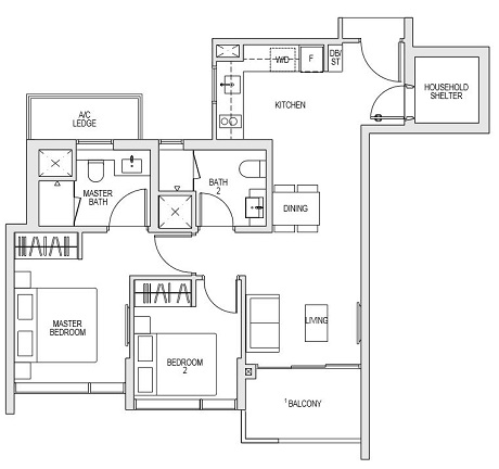 Kent Ridge Hill Residences 2 Bedroom Premium BP3