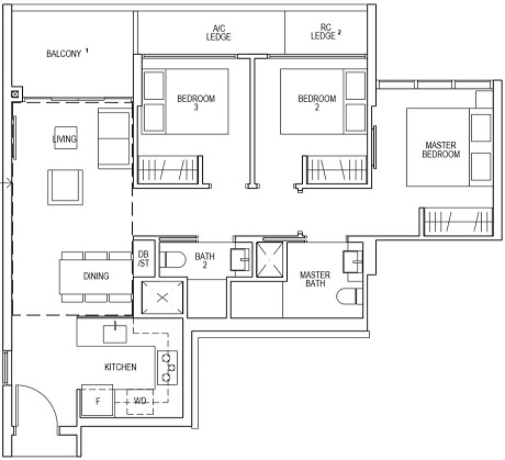 Riverfront Residences Floor Plan