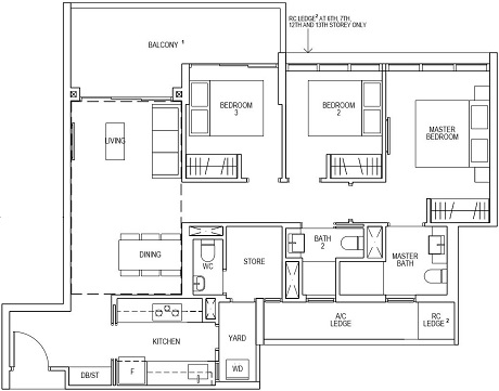 Riverfront Residences Floor Plan