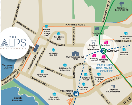 The Alps Residences Showflat Location Map