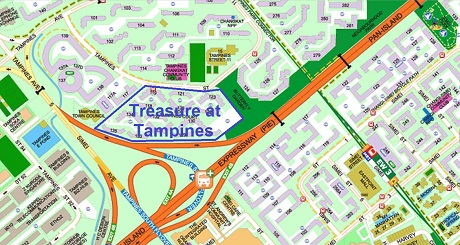 Treasure at Tampines Location Map