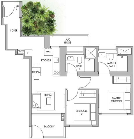 The Tre Ver Floor Plan