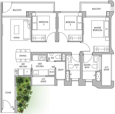 The Tre Ver Floor Plan