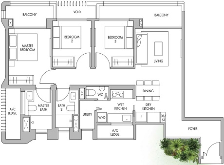 The Tre Ver Floor Plan