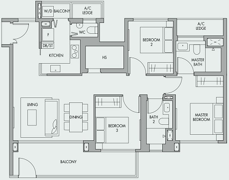 The Tre Ver Floor Plan