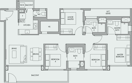 The Tre Ver Floor Plan
