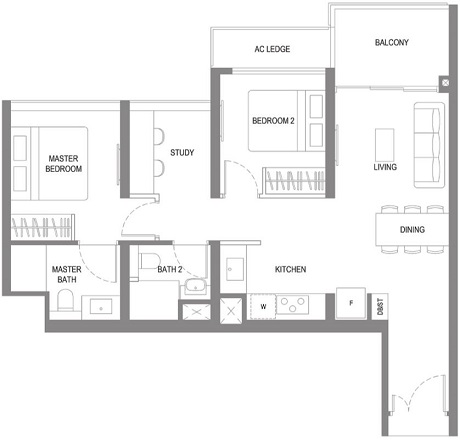 Twin VEW Condo Floor Plan Singapore