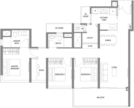 Twin VEW Condo Floor Plan Singapore