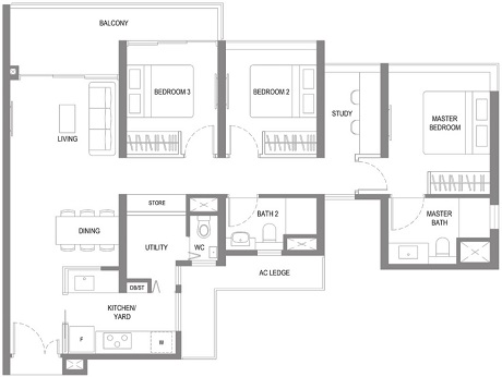 Twin VEW Condo Floor Plan Singapore