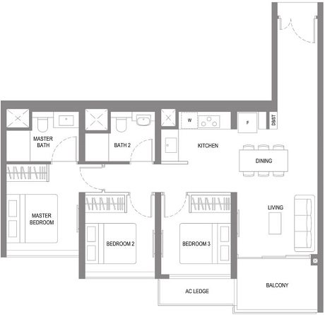 Twin VEW Condo Floor Plan Singapore