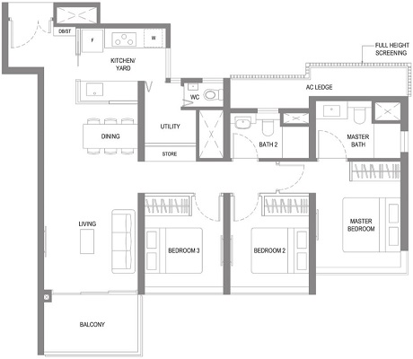 Twin VEW Condo Floor Plan Singapore