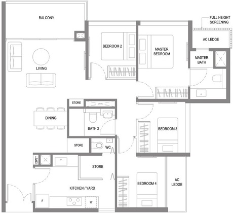 Twin VEW Condominium Singapore Floor Plan