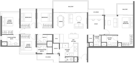 Twin VEW Condominium Singapore Floor Plan