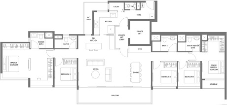 Twin VEW Condominium Singapore Floor Plan