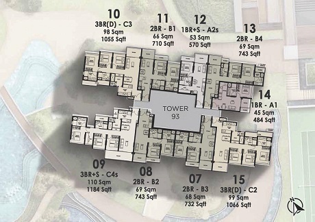 Twin VEW Condominium Singapore Site Plan & Floor Plan