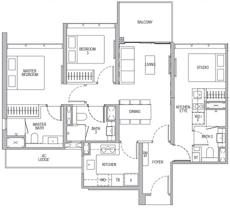 Whistler Grand 3 Bedroom Dual Key C3DK